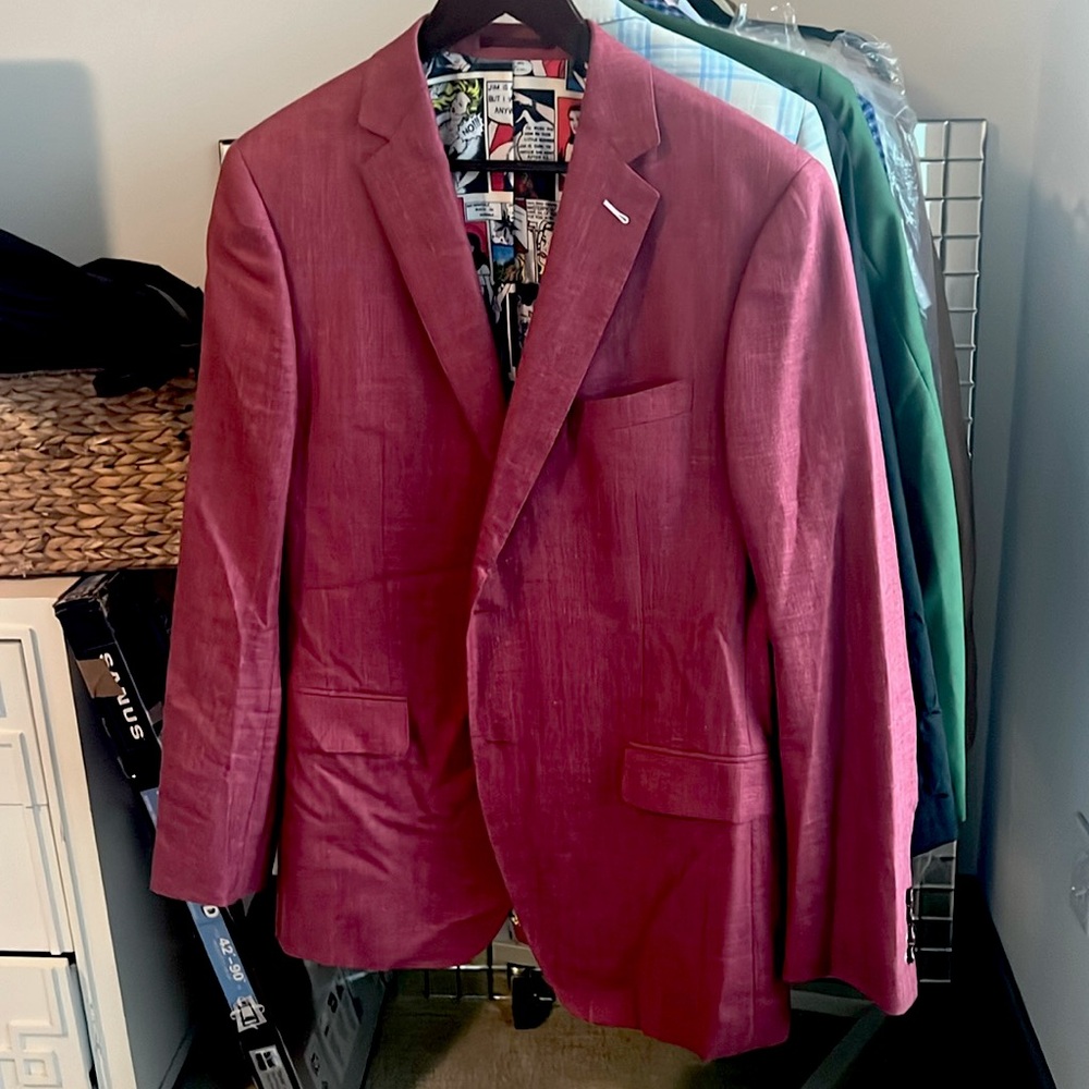 Men’s Custom dark red/maroon sports coat jacket